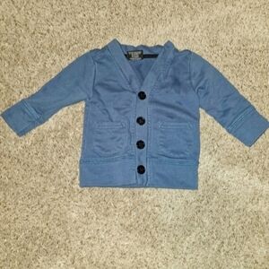 Little Bipsy Blue Button-Front Cardigan Jacket